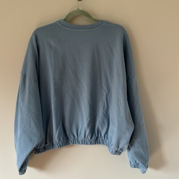 Adidas Women Blue Originals Triple Trefoil Crewneck Sweatshirt Size XL NWOT - Picture 9 of 13
